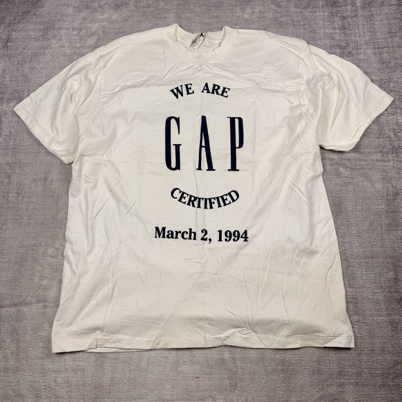 GAP Other - Gap Shirt Men's XL White Vintage 1994 We Are Certified Single Stitch Promo